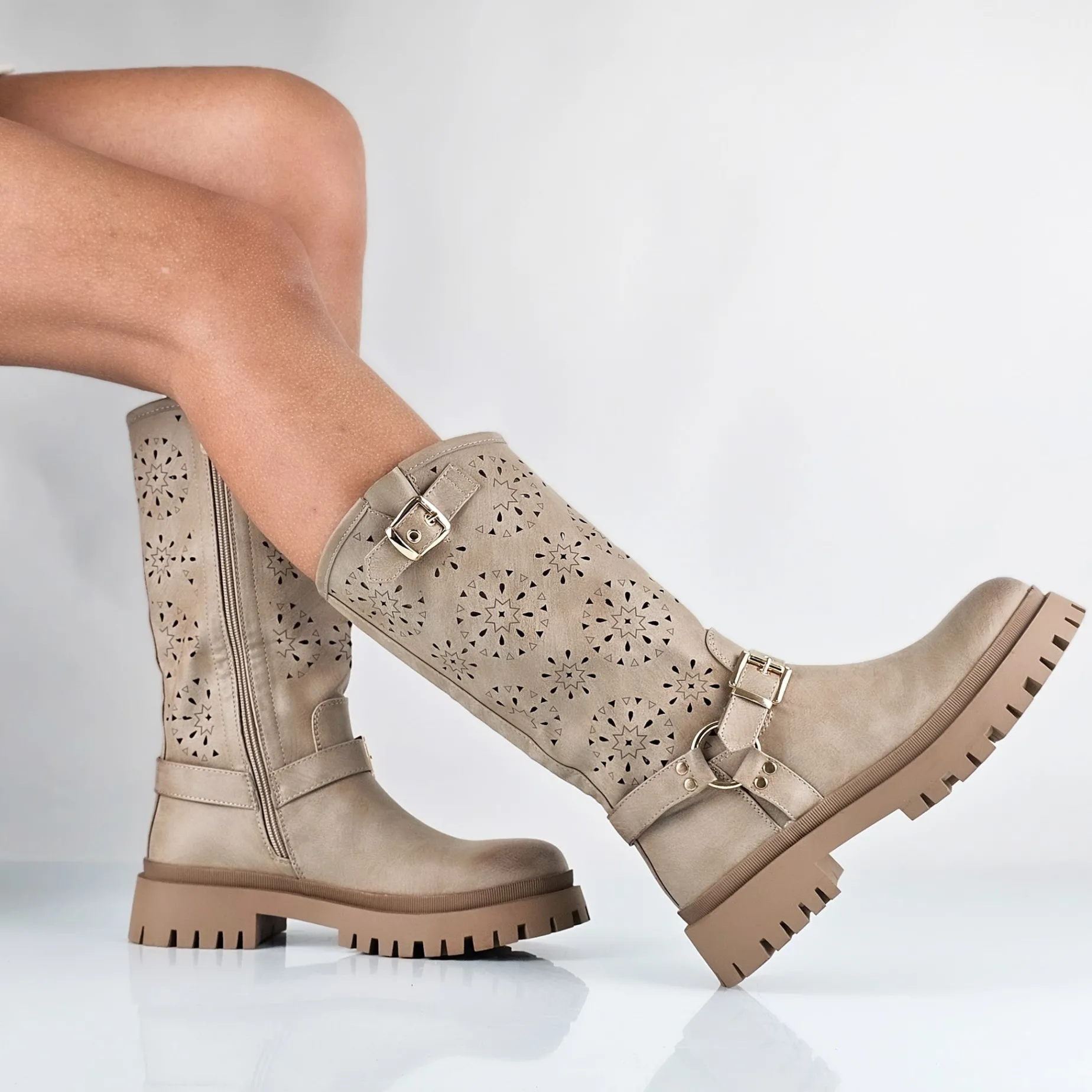 Amber - Stivali Bikers Donna