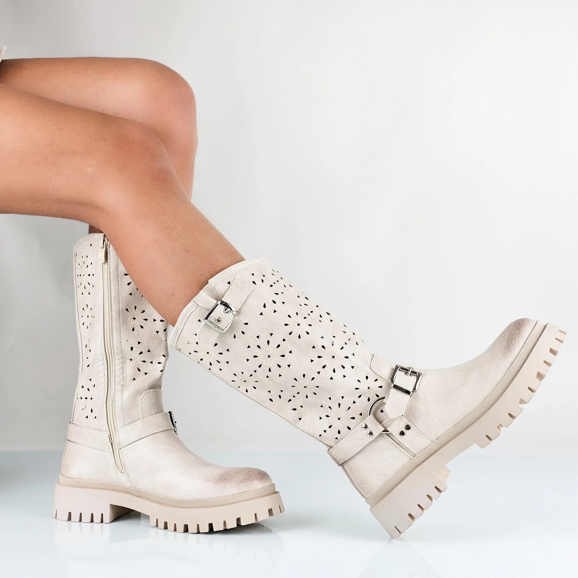 Amber - Stivali Bikers Donna