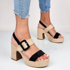 Gry - Sandali Donna Con Plateau