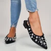 Jessika - Ballerine Slingback Con Borchie