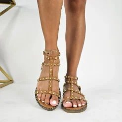 Lilia - Sandali Flatform Con Borchie