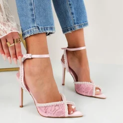 Liuta - Sandali Donna Con Perle E Pizzo