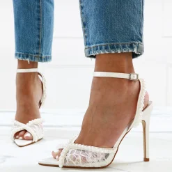 Liuta - Sandali Donna Con Perle E Pizzo