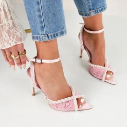 Liuta - Sandali Donna Con Perle E Pizzo