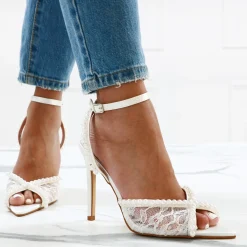 Liuta - Sandali Donna Con Perle E Pizzo