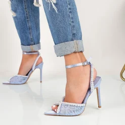 Liuta - Sandali Donna Con Perle E Pizzo