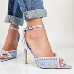 Liuta - Sandali Donna Con Perle E Pizzo
