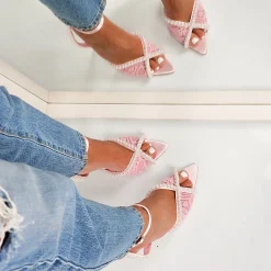 Liuta - Sandali Donna Con Perle E Pizzo