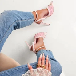 Liuta - Sandali Donna Con Perle E Pizzo
