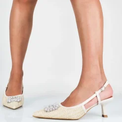 Manon - Decollette Slinback Placca Perle