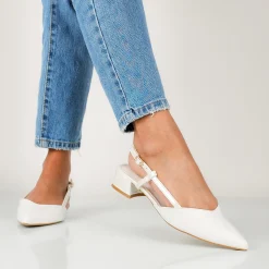 Nathalie - Ballerine Slingback Con Tacco Largo