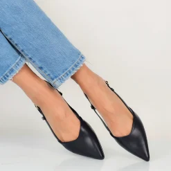 Nathalie - Ballerine Slingback Con Tacco Largo