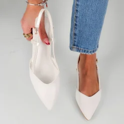 Nathalie - Ballerine Slingback Con Tacco Largo