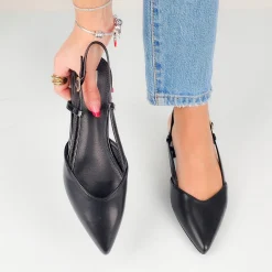 Nathalie - Ballerine Slingback Con Tacco Largo