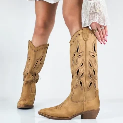 Vera - Stivali Texani Donna Gambale Laserato