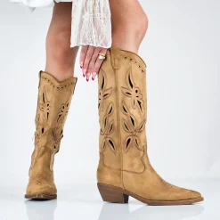 Vera - Stivali Texani Donna Gambale Laserato